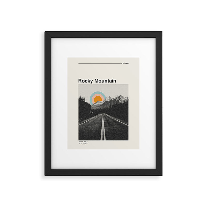 Rocky Mountain National Park Retro Print Framed Art Print Gallery Image 4