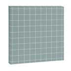 Sage Green Retro Grid Pattern Canvas Print Gallery Image 3
