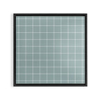 Sage Green Retro Grid Pattern Framed Canvas Print Gallery Image 3