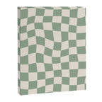Sage Green Wavy Checkered Pattern Canvas Print Gallery Image 6