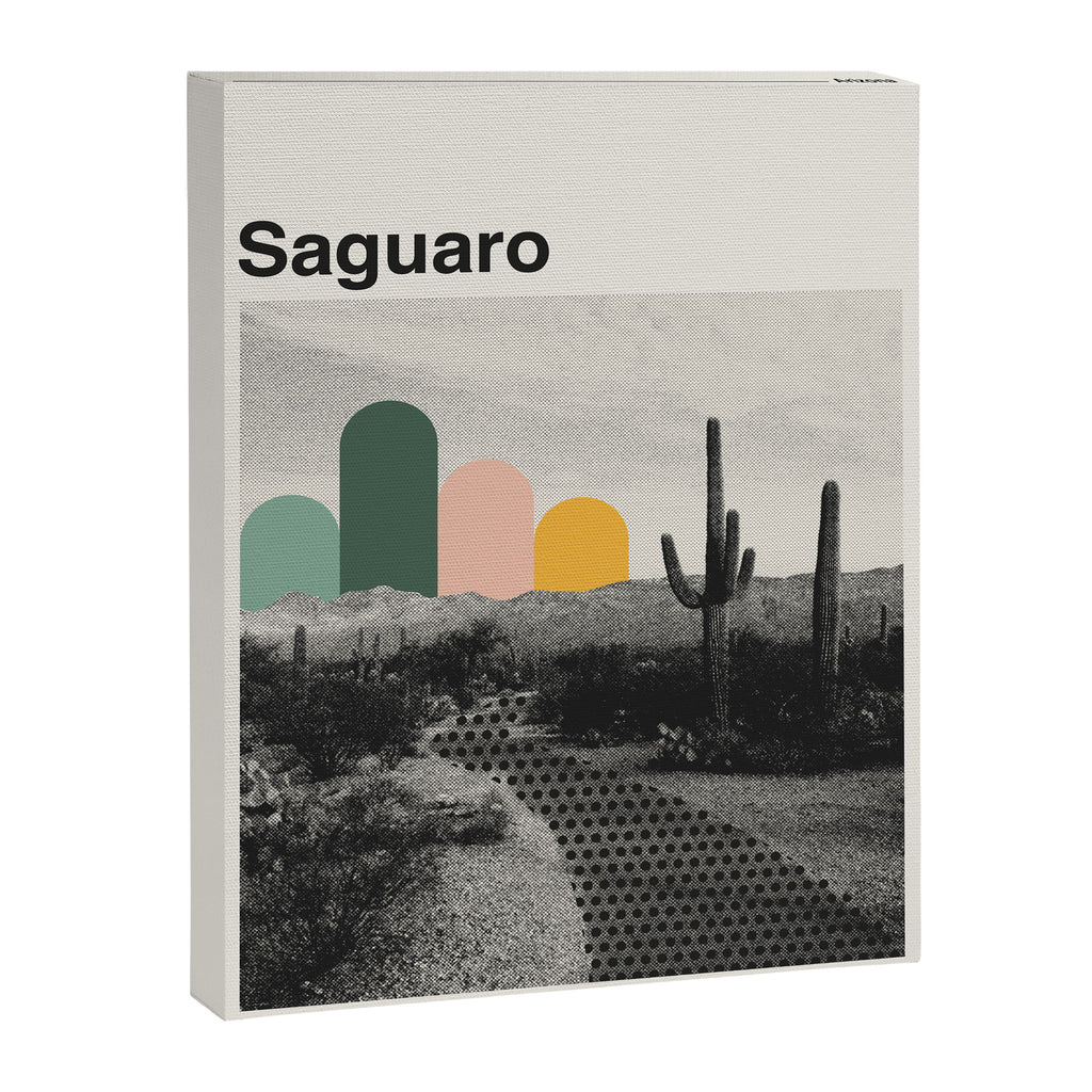 Saguaro National Park Mid Century Modern Travel Poster Canvas Print Gallery Image 6