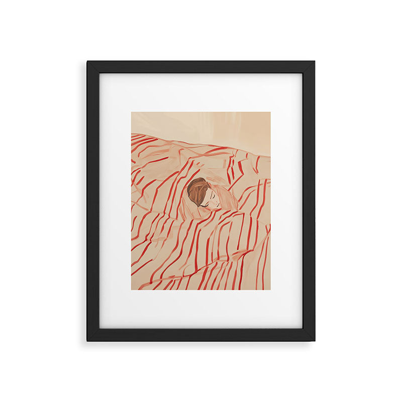 Sleeping Woman in Stripes Matisse Style 2 Framed Art Print Gallery Image 5