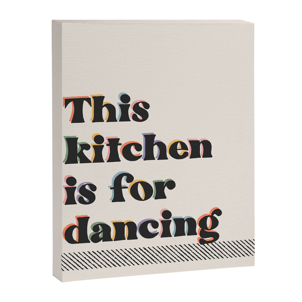 This Kitchen Is For Dancing Retro Typography Canvas Print Gallery Image 6