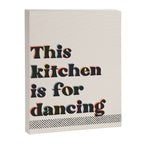 This Kitchen Is For Dancing Retro Typography Canvas Print Gallery Image 6