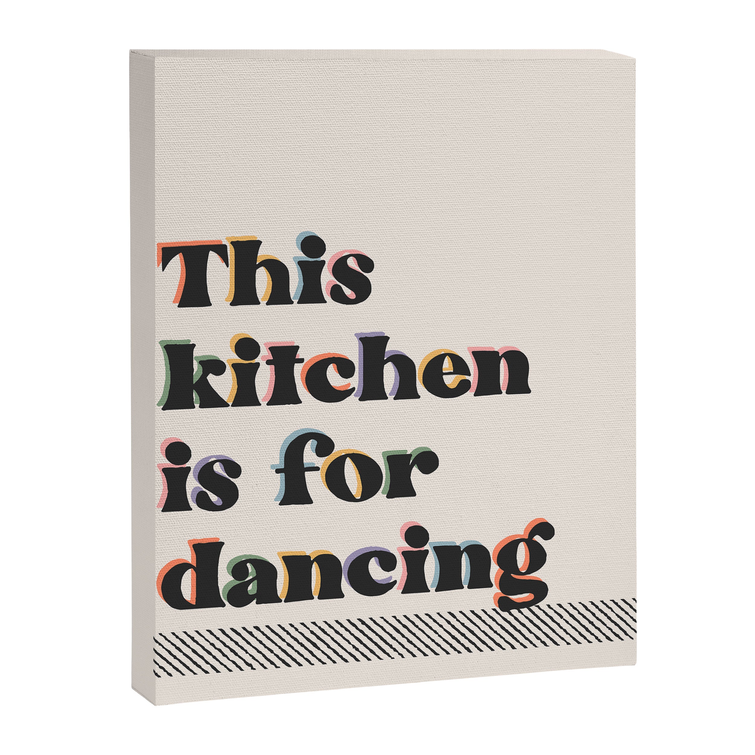 This Kitchen Is For Dancing Retro Typography Canvas Print Gallery Image 6