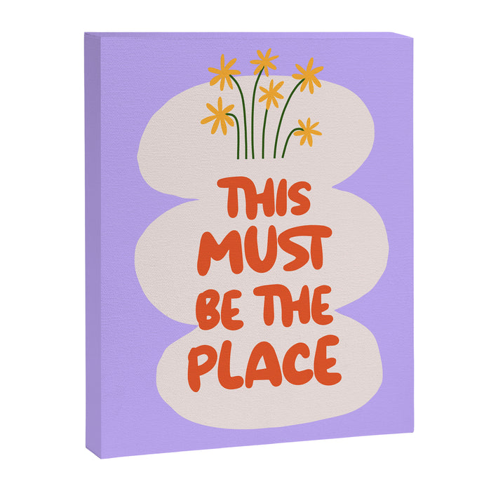 This Must Be The Place Typographic Pastel Print Canvas Print Gallery Image 1