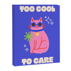 Too Cool To Care Eclectic Cat Print Canvas Print Gallery Image 6