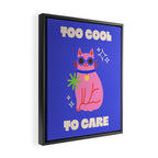 Too Cool To Care Eclectic Cat Print Framed Canvas Print Gallery Image 2