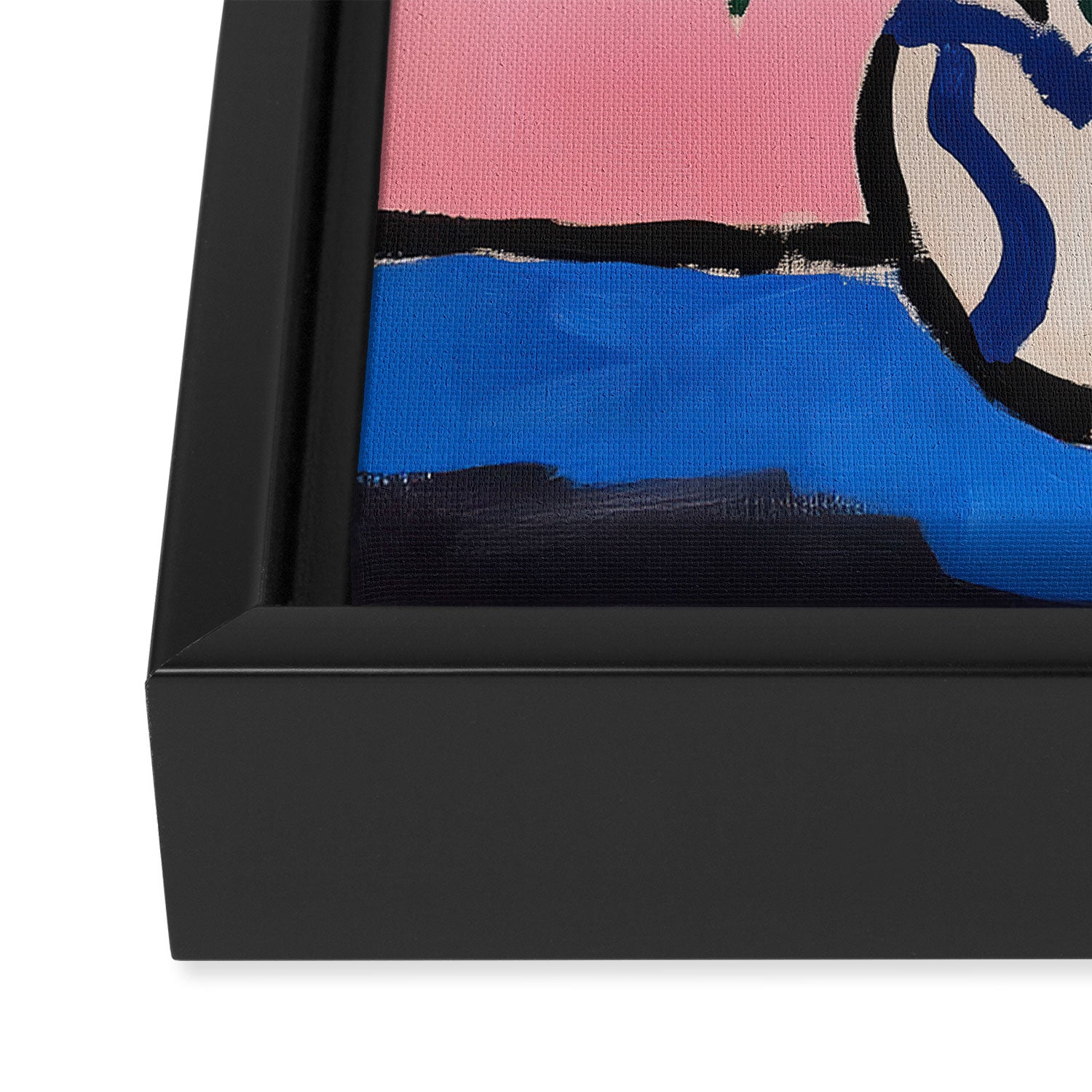 Vase of Flowers Maximalist Matisse Inspired Painting Framed Canvas Print Gallery Image 3