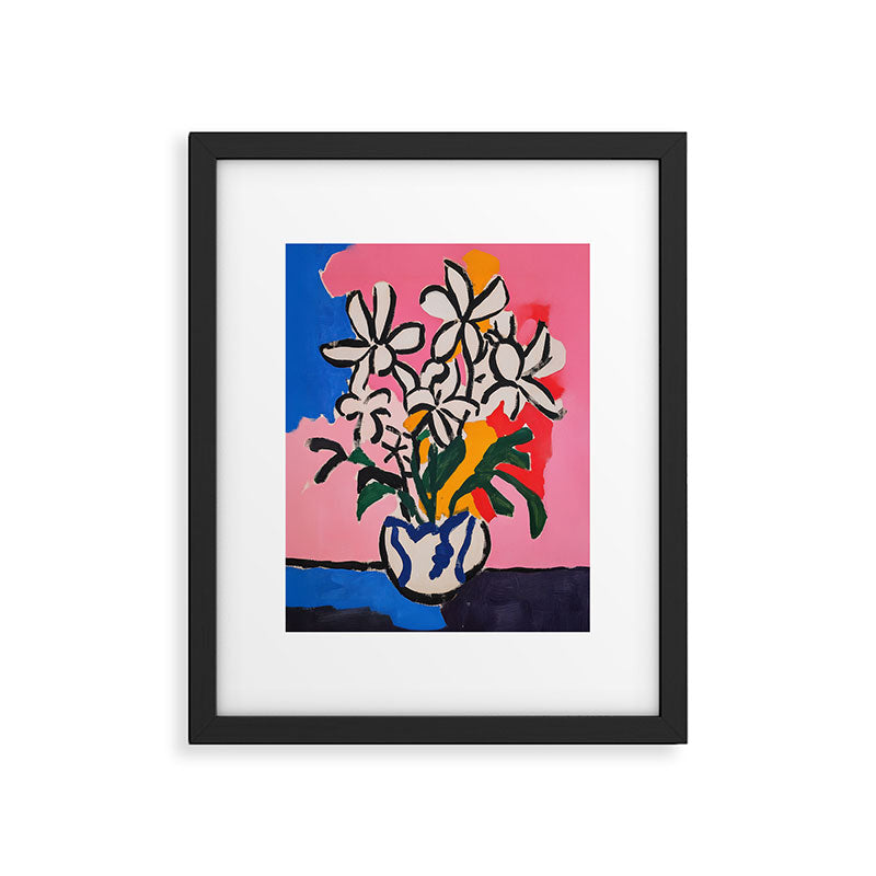 Vase of Flowers Maximalist Matisse Inspired Painting Framed Art Print Gallery Image 5