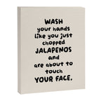 Wash your hands Typographic Bathroom Print Canvas Print Gallery Image 6