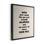 Wash your hands Typographic Bathroom Print Framed Canvas Print Gallery Image 2
