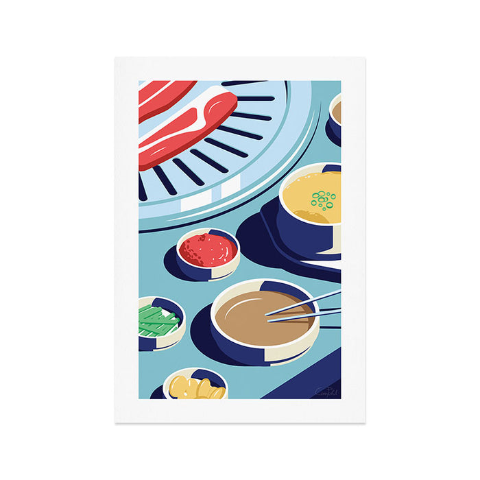 A night out in Seoul - Part 1 - Korean BBQ Art Print Gallery Image 1