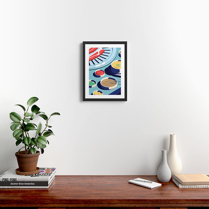 A night out in Seoul - Part 1 - Korean BBQ Framed Art Print Gallery Image 2
