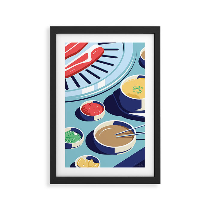A night out in Seoul - Part 1 - Korean BBQ Framed Art Print Gallery Image 1