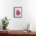 Korean Magpies & Kimchi Pots Framed Art Print Gallery Image 2