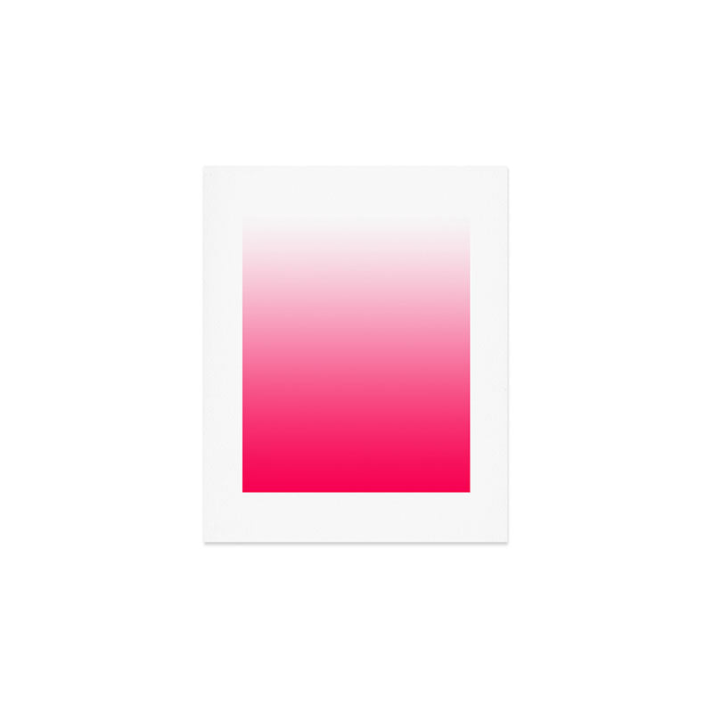 White and Warm Pink Gradient 045 Art Print Gallery Image 1