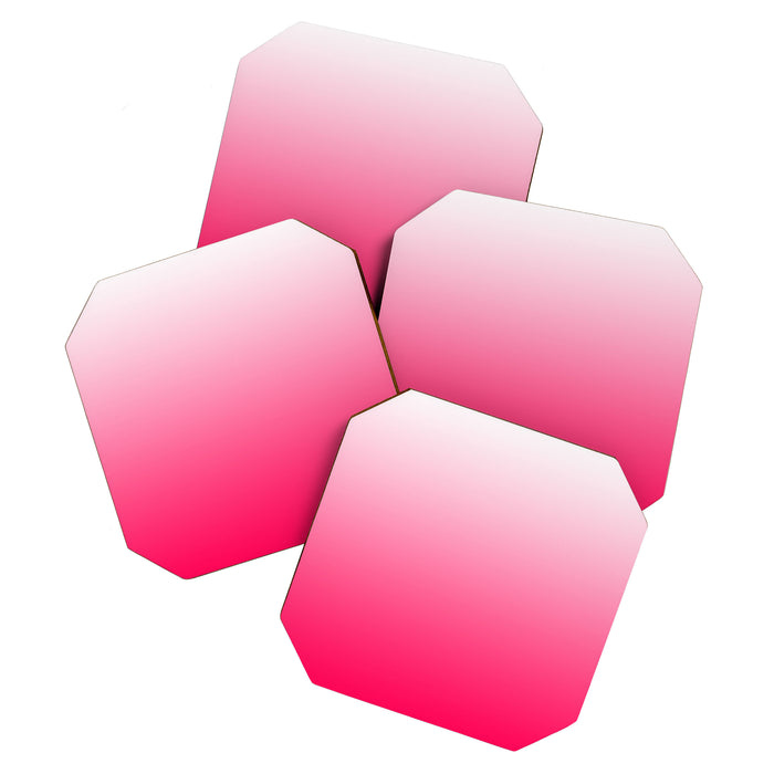 White and Warm Pink Gradient 045 Coaster Gallery Image 1