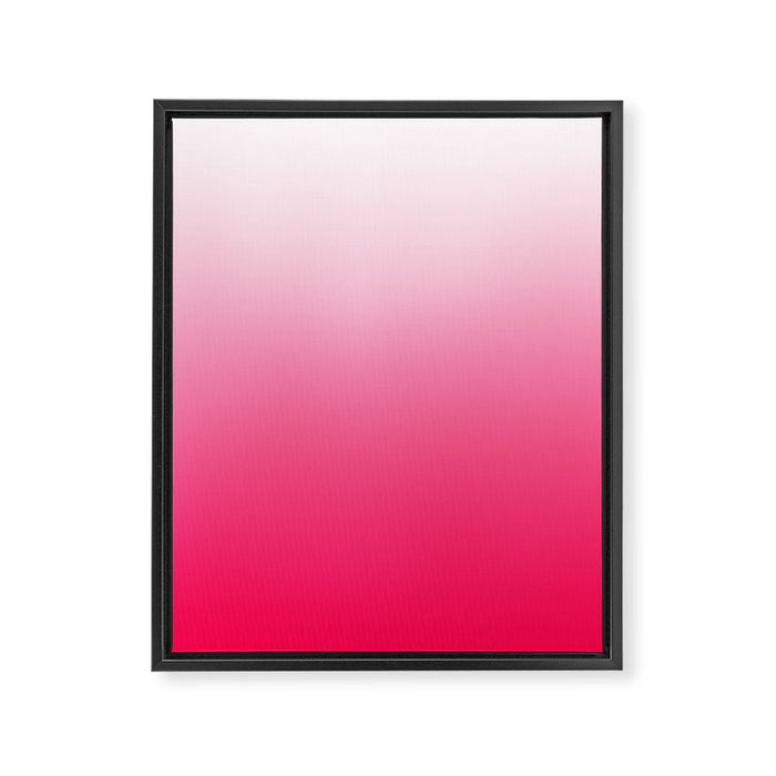 White and Warm Pink Gradient 045 Framed Canvas Print Gallery Image 1