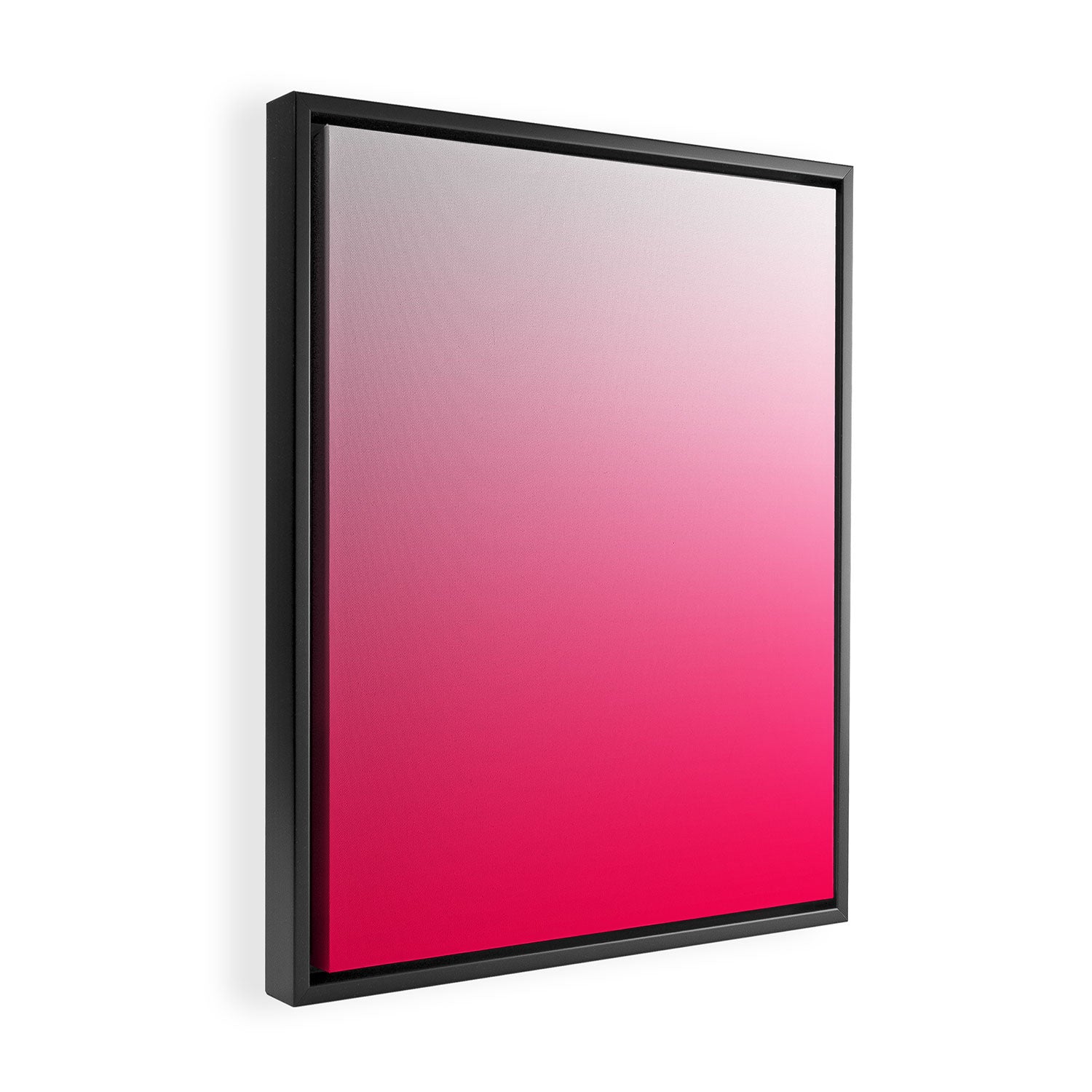 White and Warm Pink Gradient 045 Framed Canvas Print Gallery Image 2