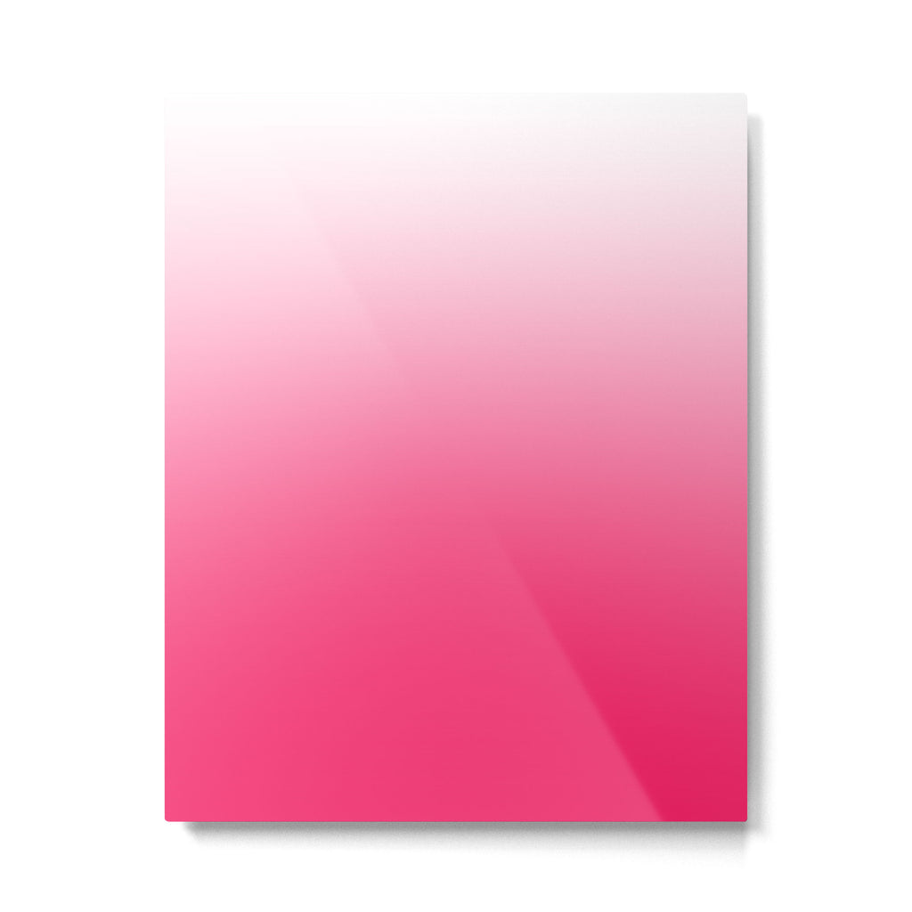 White and Warm Pink Gradient 045 Metal Print Gallery Image 1
