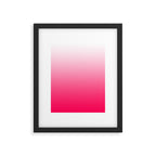 White and Warm Pink Gradient 045 Framed Art Print Gallery Image 6