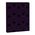 Aubergine and Black Damask Canvas Print Gallery Image 8