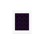 Aubergine and Black Damask Art Print Gallery Image 1