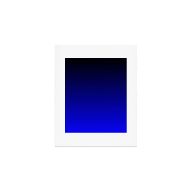 Black and Cobalt Gradient Art Print Gallery Image 1