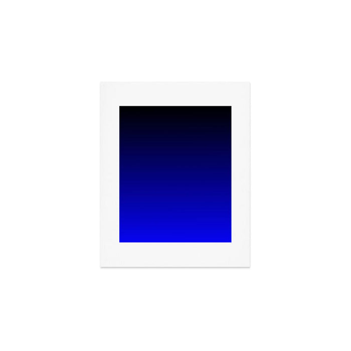 Black and Cobalt Gradient Art Print Gallery Image 1