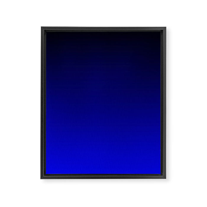 Black and Cobalt Gradient Framed Canvas Print Gallery Image 1