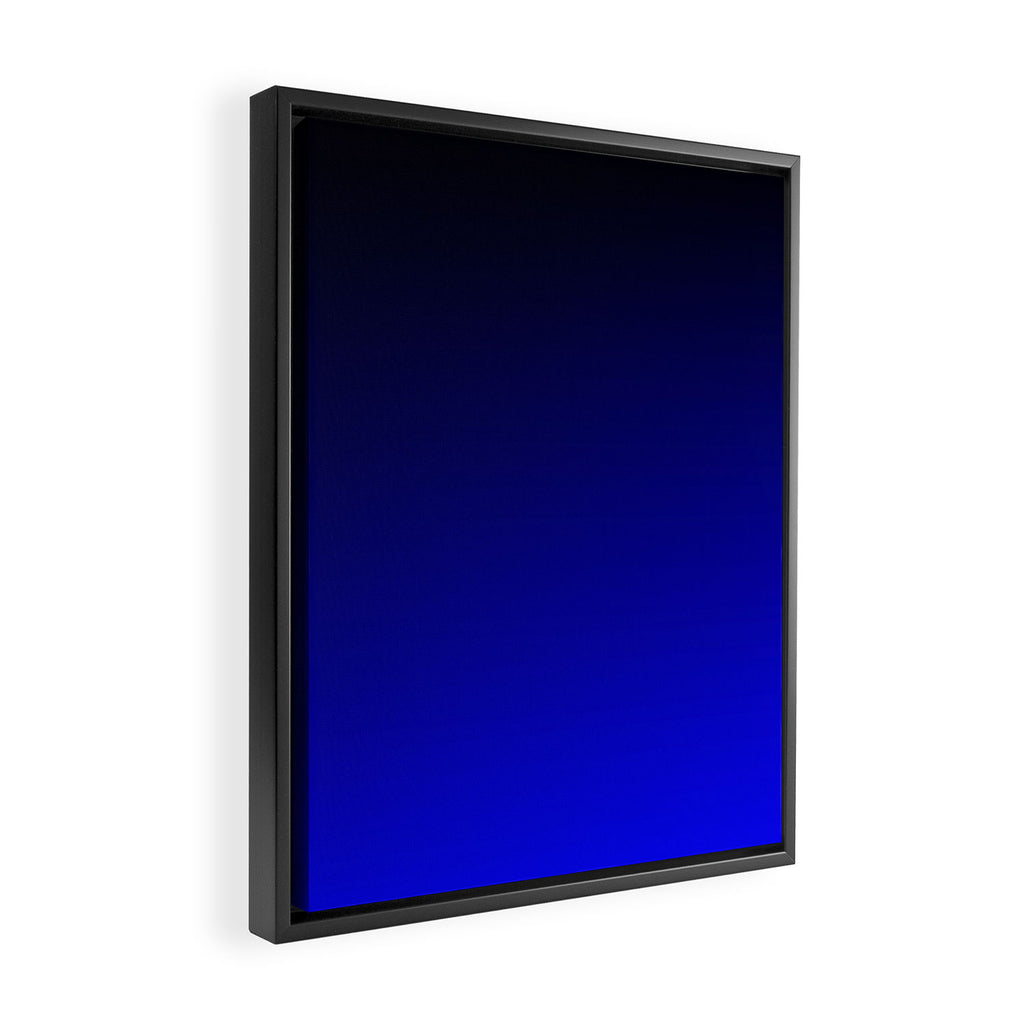 Black and Cobalt Gradient Framed Canvas Print Gallery Image 2