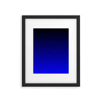 Black and Cobalt Gradient Framed Art Print Gallery Image 6