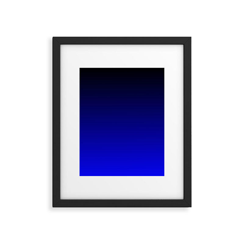 Black and Cobalt Gradient Framed Art Print Gallery Image 6