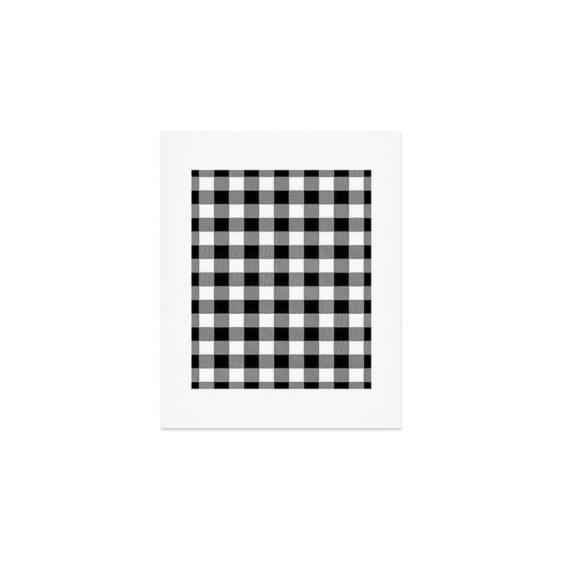 Black and White Buffalo Check Art Print Gallery Image 1