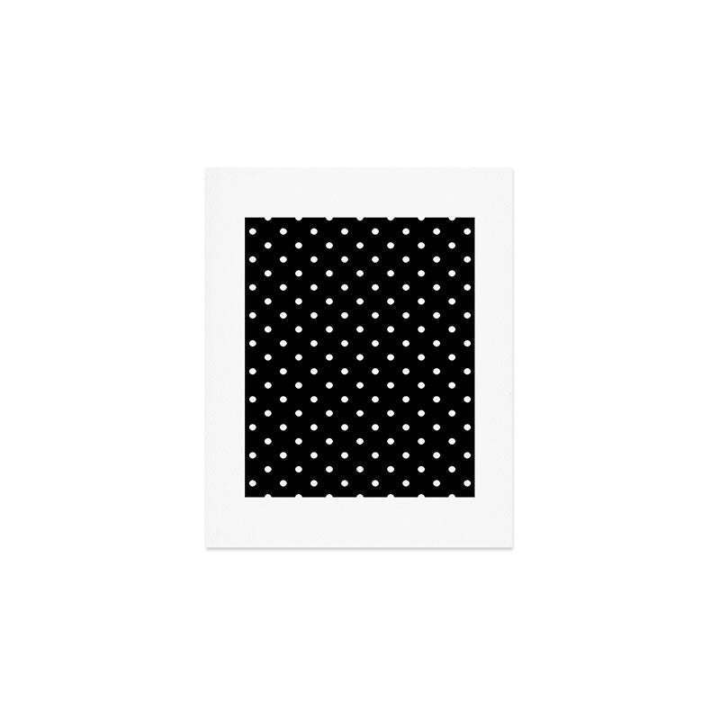 Black and White Polka Dots Art Print Gallery Image 1
