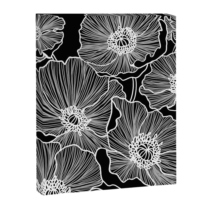 Black and White Poppies Canvas Print Gallery Image 1