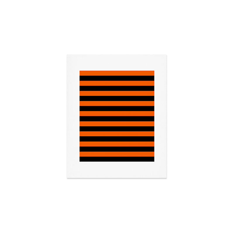 Black & Orange Stripes Art Print Gallery Image 1