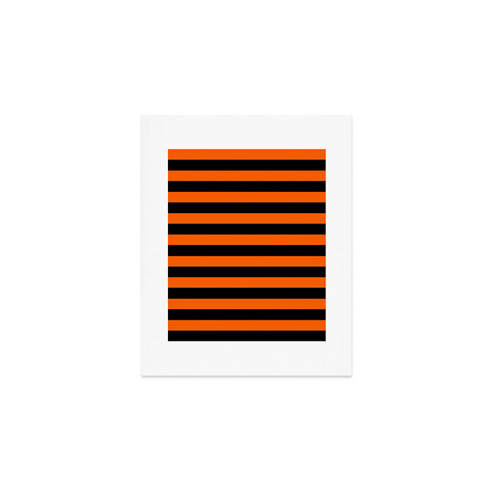 Black & Orange Stripes Art Print Gallery Image 1