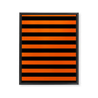 Black & Orange Stripes Framed Canvas Print Gallery Image 6
