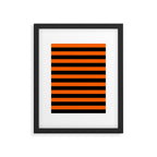 Black & Orange Stripes Framed Art Print Gallery Image 5