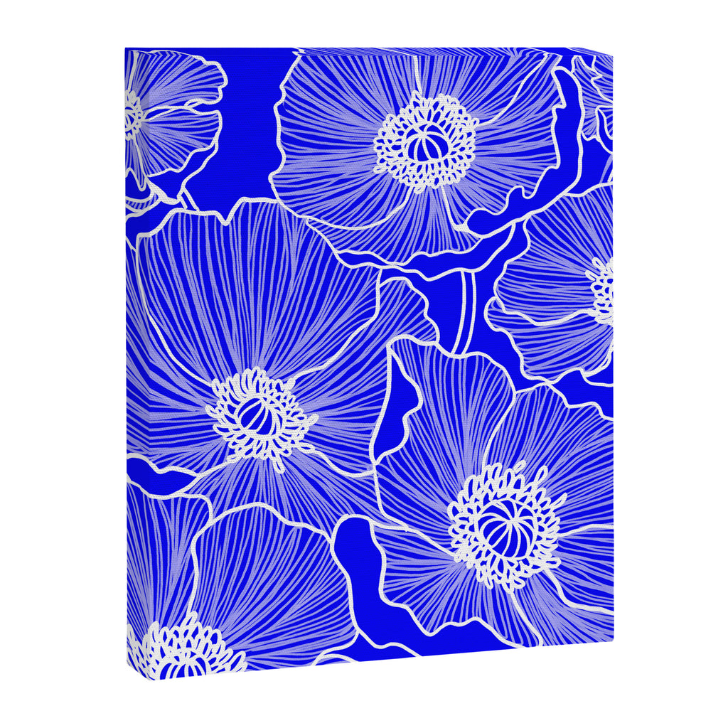 Cobalt Poppies Canvas Print Gallery Image 8