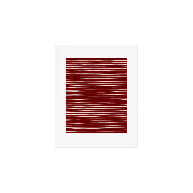 Crimson Pinstripes Art Print Gallery Image 1