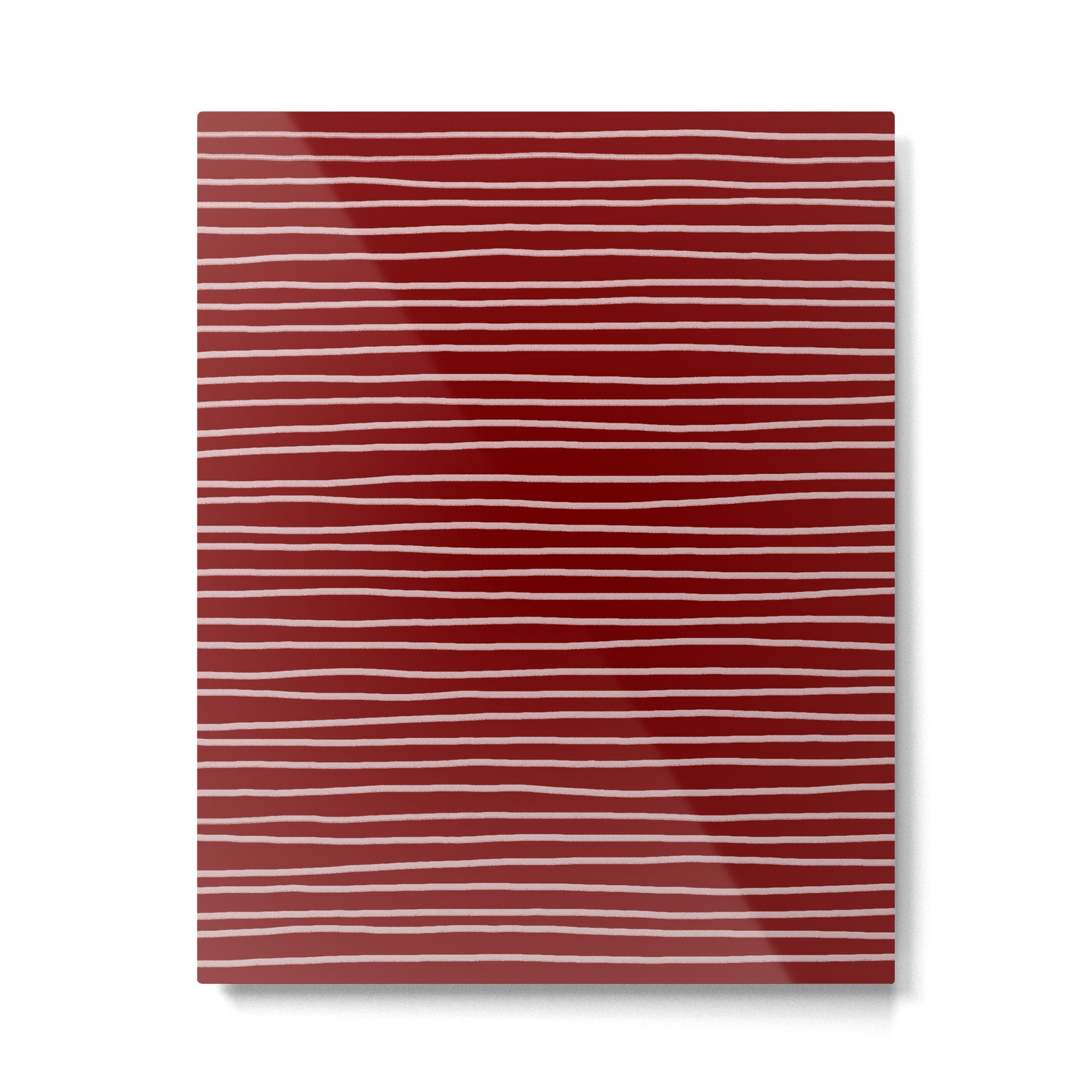 Crimson Pinstripes Metal Print Gallery Image 6