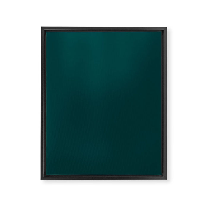 Dark Teal Framed Canvas Print Gallery Image 1