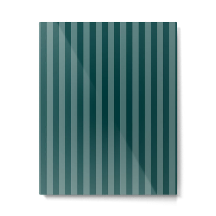 Dark Teal Thin Vertical Stripes Metal Print Gallery Image 1