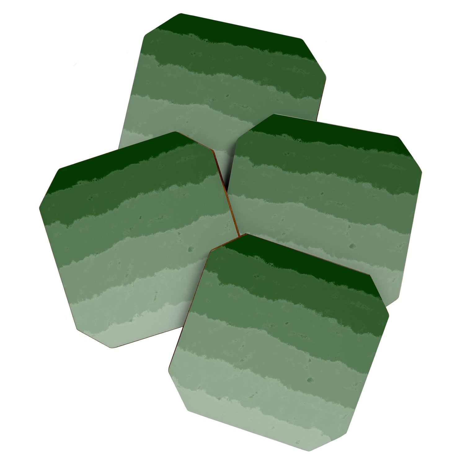 Forest Green Cloud Layers Coaster Gallery Image 1