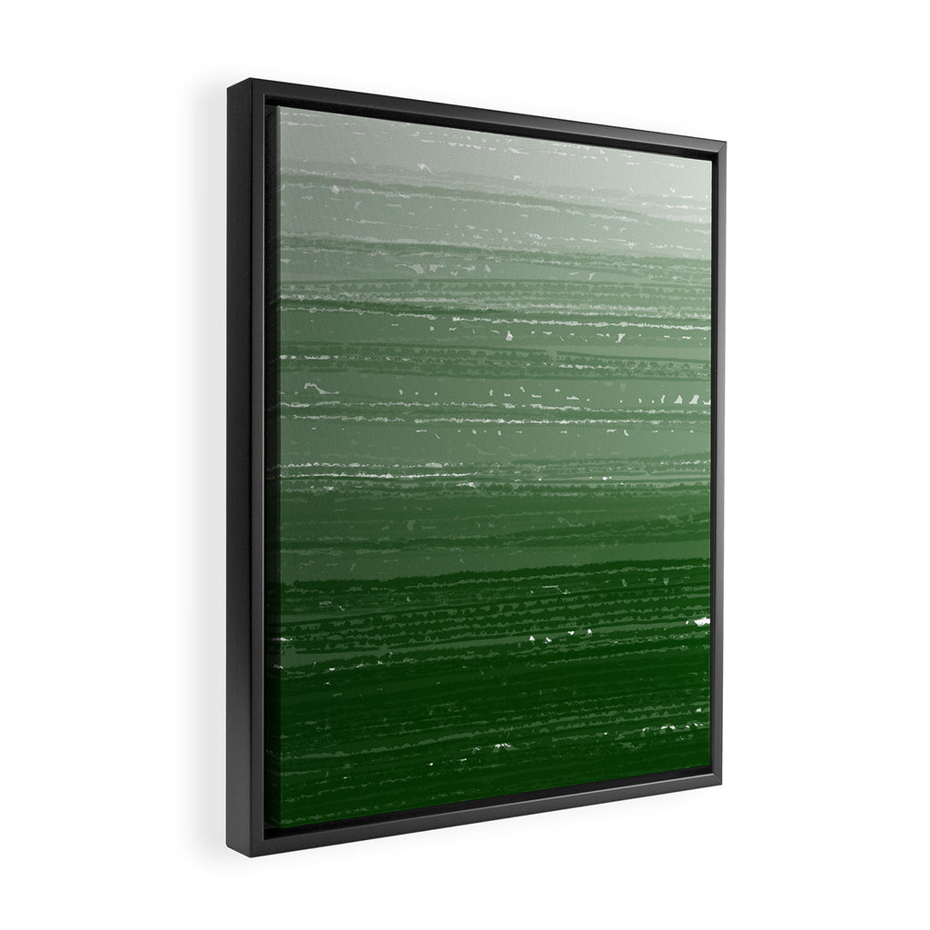 Forest Green Paint Gradient Framed Canvas Print Gallery Image 2