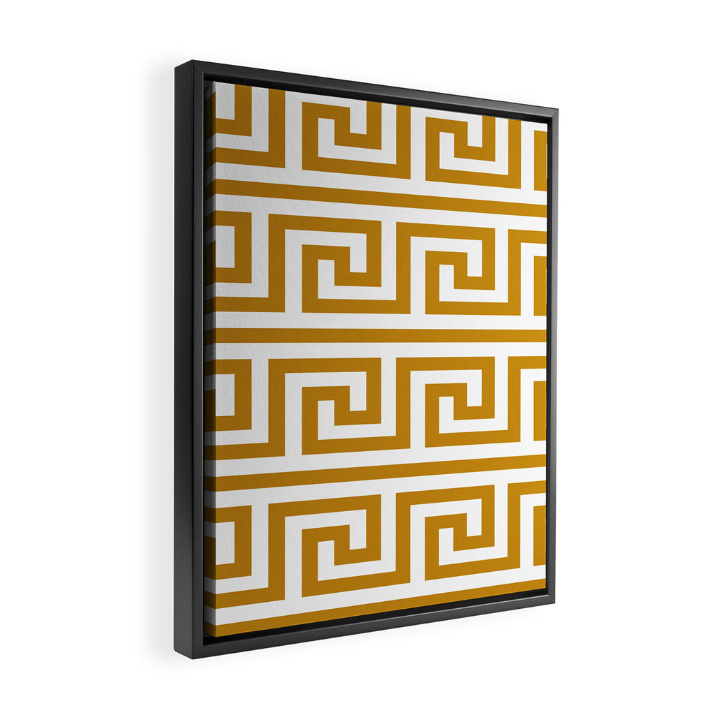 Gold Greek Key Framed Canvas Print Gallery Image 2