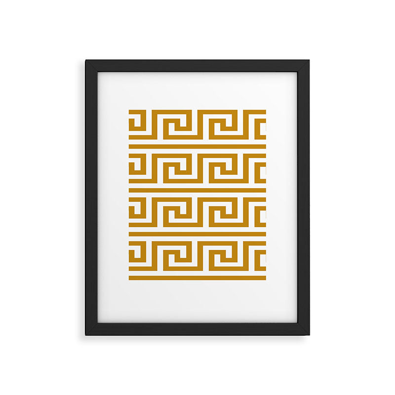 Gold Greek Key Framed Art Print Gallery Image 6